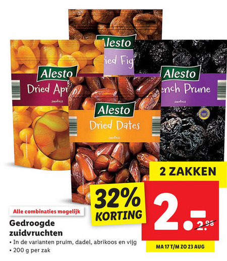 Alesto   vijgen, dadels folder aanbieding bij  Lidl - details