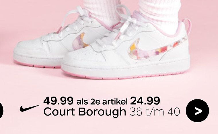 Nike meisjes sneakers folder aanbieding bij Van Haren details