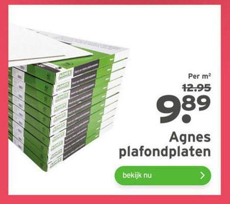 Agnes plafondplaat folder aanbieding bij Gamma -