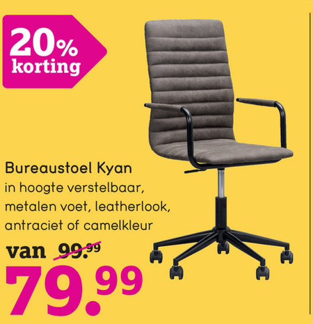 opschorten Wat dan ook single burostoel folder aanbieding bij Leenbakker - details