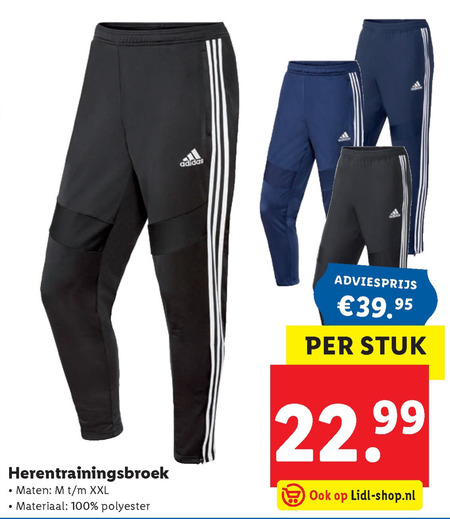 Ineenstorting hamer Gouverneur Adidas heren joggingbroek folder aanbieding bij Lidl - details