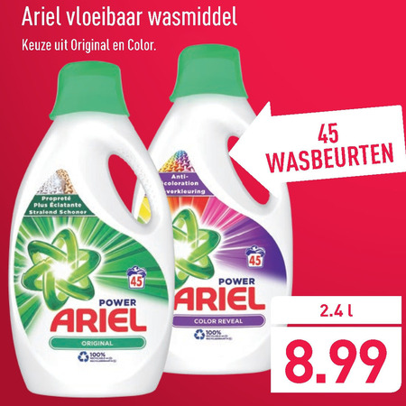 Ariel wasmiddel folder aanbieding bij details