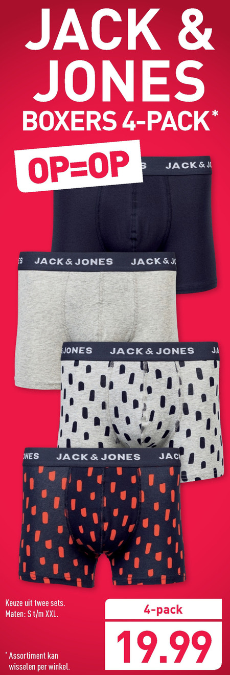 debat in plaats daarvan Traditioneel Jack and Jones heren boxershort folder aanbieding bij Aldi - details