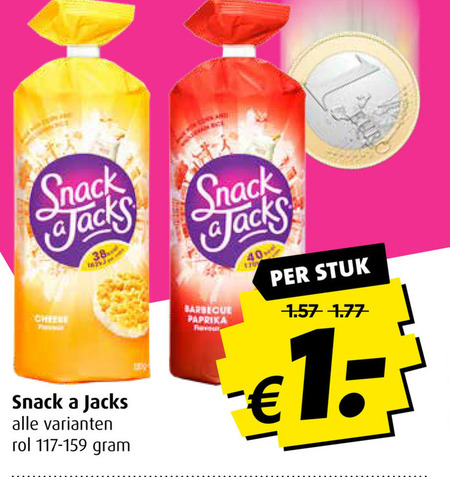 Snack a Jacks   rijstwafels folder aanbieding bij  Boni - details