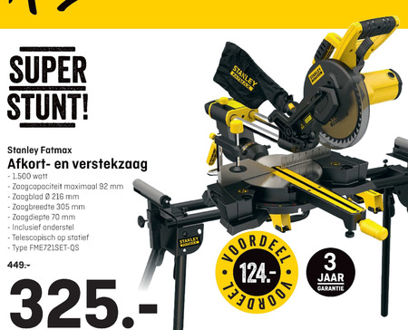 Verdraaiing ego enthousiast Stanley verstekzaag, afkortzaag folder aanbieding bij Hubo - details