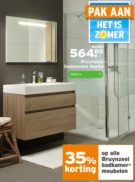 Leia climax Winst Bruynzeel badmeubel folder aanbieding bij Gamma - details