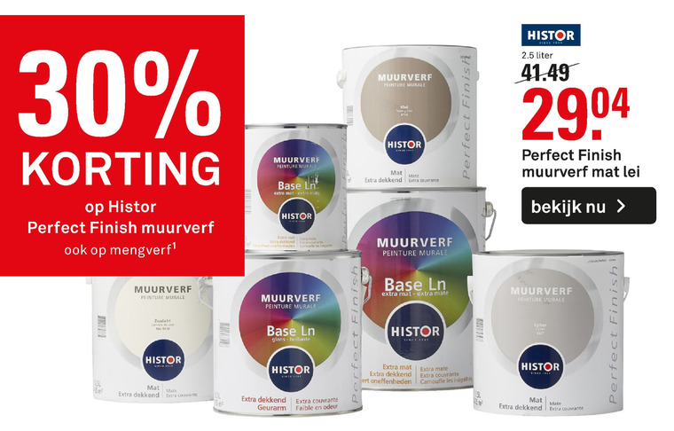 Histor muurverf, mengverf folder aanbieding Karwei - details