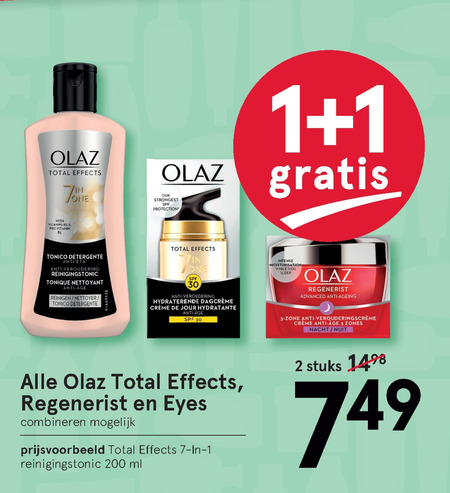 Konijn het doel Bengelen Olaz gezichtsverzorging, anti-rimpel creme folder aanbieding bij Etos -  details