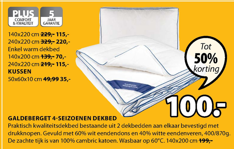 Gietvorm Oh Terminologie dekbed folder aanbieding bij Jysk - details