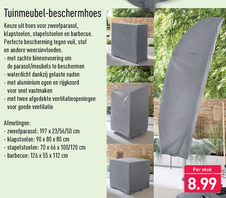 Herrie neus Altijd parasolhoes, tuinmeubelhoes folder aanbieding bij Aldi - details