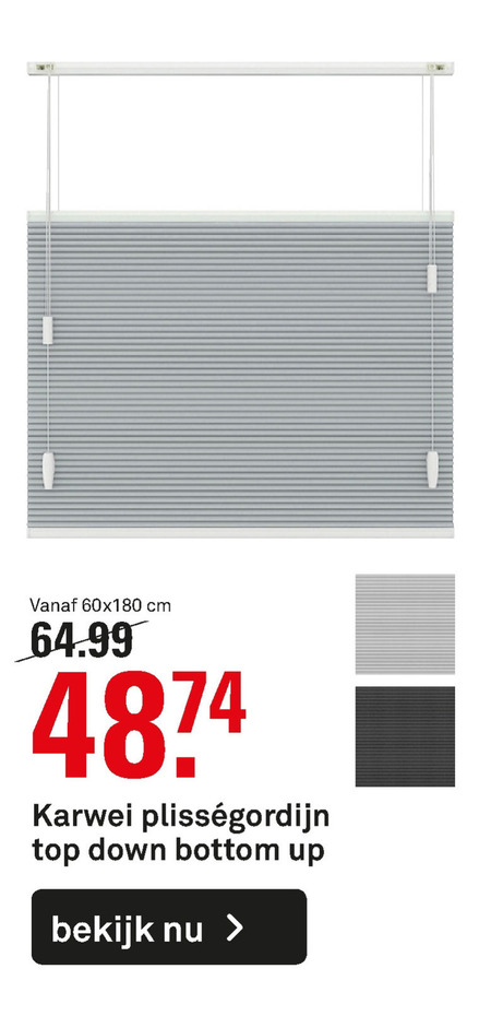 ziel patrouille Trolley Karwei Huismerk plissegordijn folder aanbieding bij Karwei - details