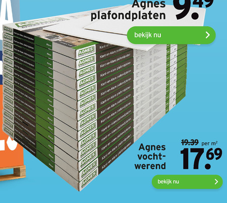 Agnes plafondplaat folder aanbieding bij Gamma -