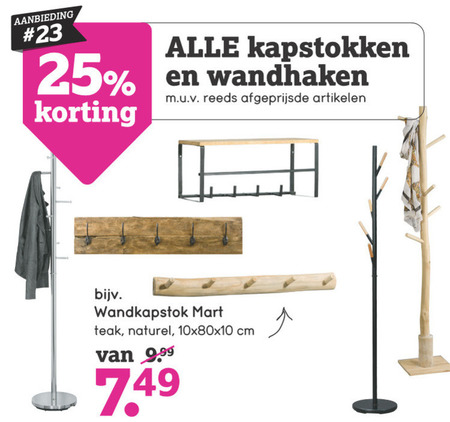 Afstotend Knooppunt Drastisch kapstok, kapstokhaak folder aanbieding bij Leenbakker - details