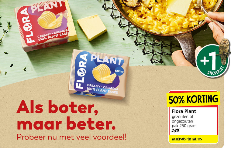 FloraPlant   margarine folder aanbieding bij  Jan Linders - details