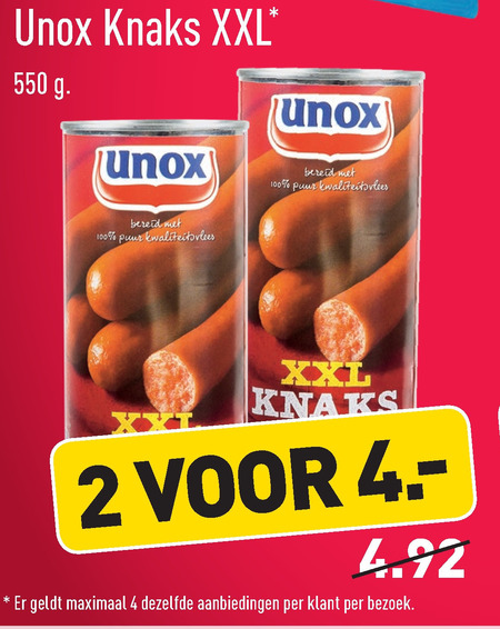 Unox Knakworst Folder Aanbieding Bij Aldi Details