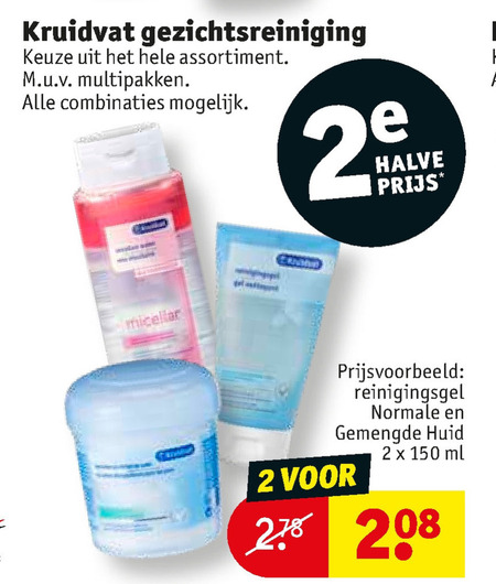 Lastig Vechter Amuseren Kruidvat Huismerk gezichtsreiniging folder aanbieding bij Kruidvat - details