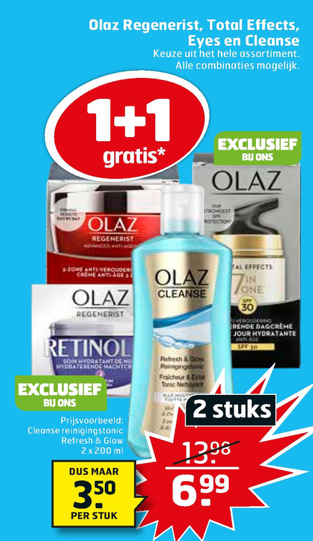 echtgenoot oorsprong niezen Olaz gezichtsverzorging, dagcreme folder aanbieding bij Trekpleister -  details