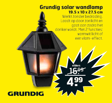 Aantrekkelijk zijn aantrekkelijk Roei uit chef Grundig buitenlamp folder aanbieding bij Trekpleister - details