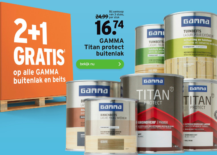 Gamma Huismerk beits, buitenlak folder aanbieding bij Gamma -