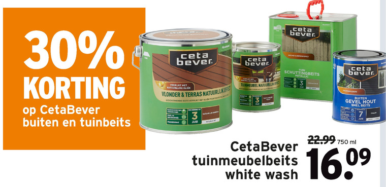 Cetabever beits folder aanbieding Gamma