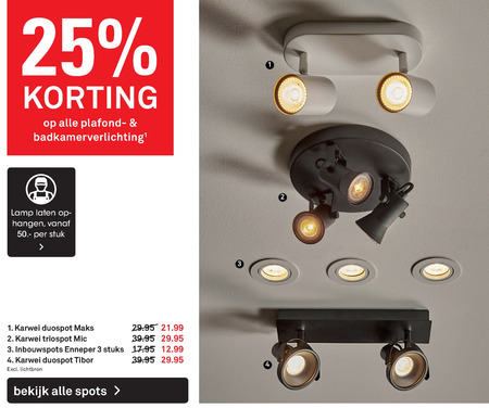 buste slank dreigen opbouwspots, badkamerverlichting folder aanbieding bij Karwei - details