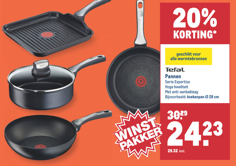 Afleiding Wederzijds Begroeten Tefal koekenpan, wokpan folder aanbieding bij Makro - details