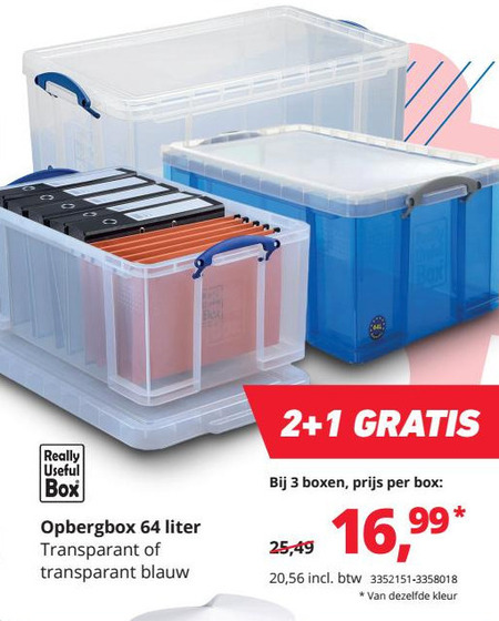 verwennen Moderator Carry Really useful Box opbergdoos folder aanbieding bij Office Centre - details