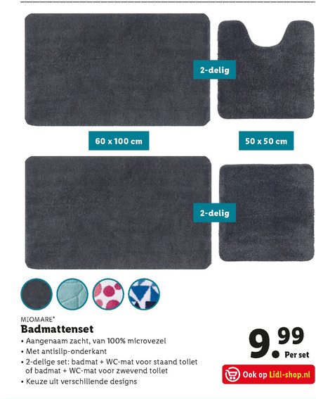 Prediken Dynamiek niet verwant Miomare toiletmat, badmat folder aanbieding bij Lidl - details