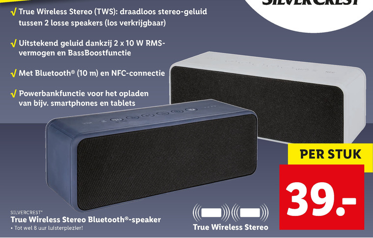 SilverCrest portable speakerset folder aanbieding bij -