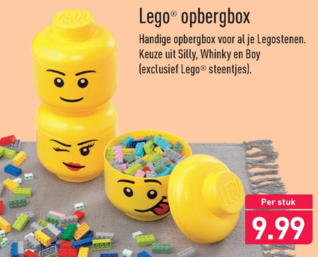 handelaar Verkeerd een paar Lego opbergdoos folder aanbieding bij Aldi - details