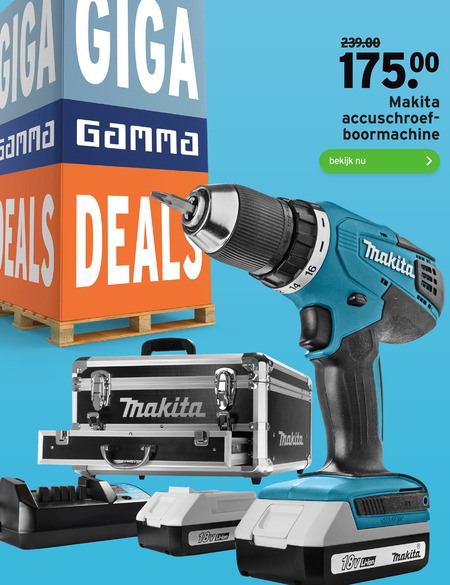 ontspannen Sandy Mand Makita accuboormachine folder aanbieding bij Gamma - details