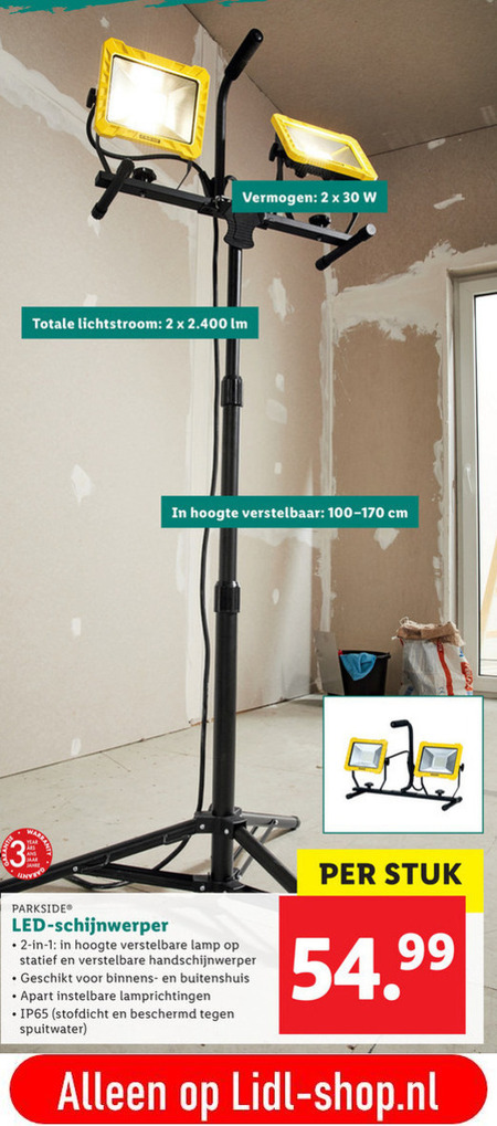 bewonderen projector Ondergedompeld bouwlamp folder aanbieding bij Lidl - details