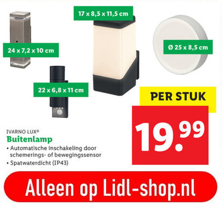 architect Kan niet hond Livarno buitenlamp folder aanbieding bij Lidl - details