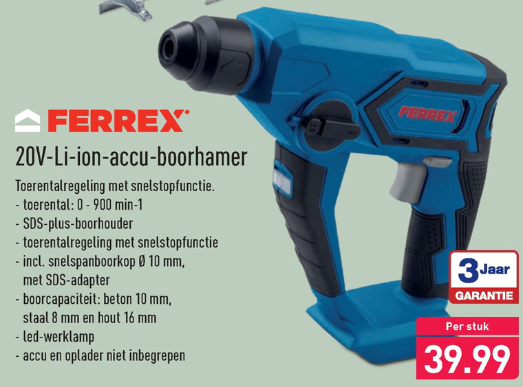 verzending Halloween Nauwgezet Ferrex accuboormachine folder aanbieding bij Aldi - details