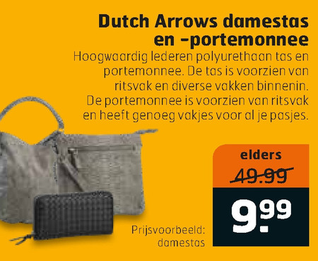 Behoren Reserveren Op en neer gaan damestas, portemonnee folder aanbieding bij Trekpleister - details