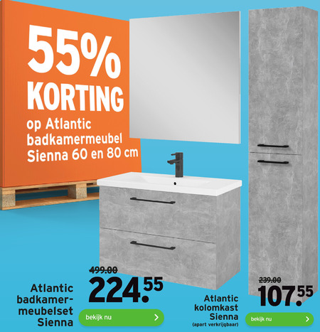 schermutseling Publicatie Hechting Atlantic badmeubel folder aanbieding bij Gamma - details