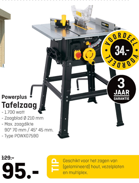 avontuur Mam magneet powerplus tafelzaagmachine folder aanbieding bij Hubo - details