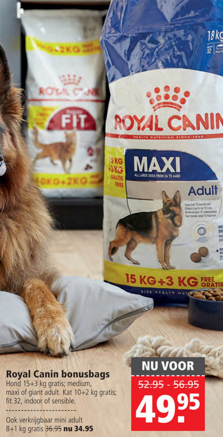 Royal Canin kattenvoer, hondenvoer folder aanbieding -