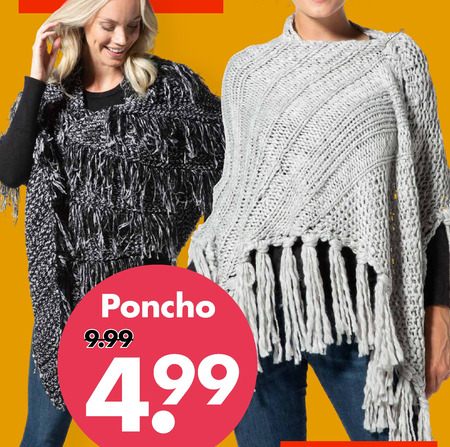 Bijwonen Materialisme Arrangement dames poncho folder aanbieding bij Wibra - details