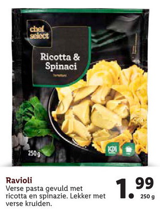 ravioli folder aanbieding bij Lidl - details