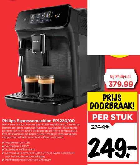 Ontrouw Veroveraar Hertellen Philips espressoapparaat folder aanbieding bij Vomar - details