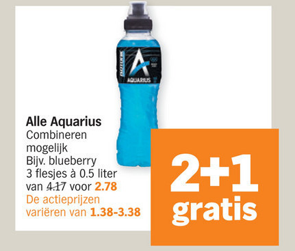 Aquarius   sportdrank folder aanbieding bij  Albert Heijn - details