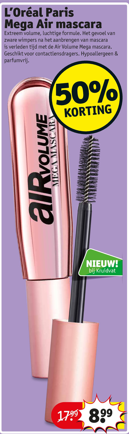 zonnebloem Analist heerlijkheid L Oreal mascara folder aanbieding bij Kruidvat - details