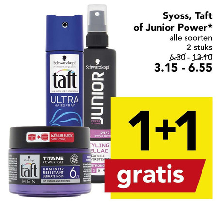 Bij Ga trouwen amusement Syoss hairspray, haargel folder aanbieding bij Deen - details