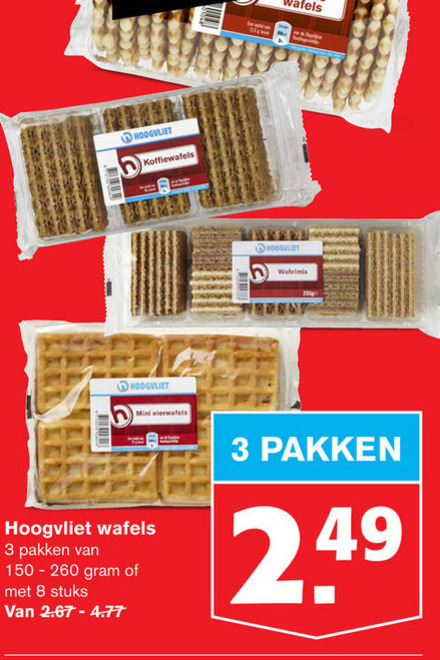 Hoogvliet Huismerk wafels folder aanbieding bij Hoogvliet - details