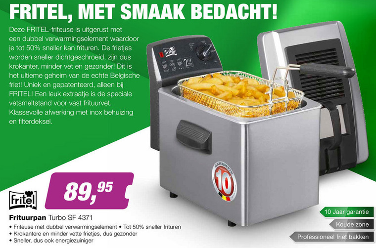 reputatie Lang Geven Fritel friteuse folder aanbieding bij EP Electronic Partner - details