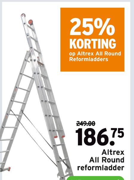 getrouwd strand deur Altrex ladder folder aanbieding bij Gamma - details