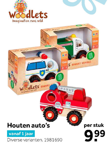 Schaap Krachtcel Aktentas houten speelgoed, miniatuur auto folder aanbieding bij Intertoys - details