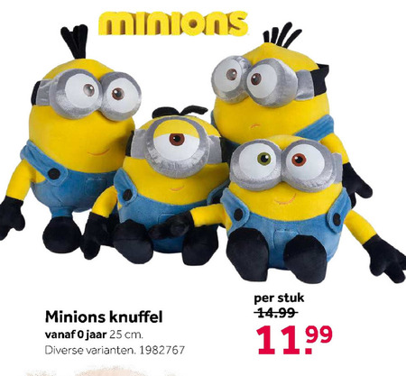 Minions pluche en knuffels folder bij Intertoys - details