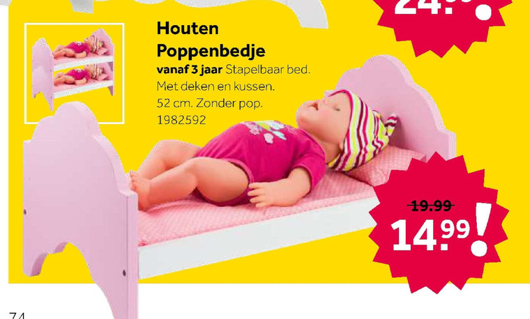 Uitstekend Bel terug Justitie poppenledikant folder aanbieding bij Intertoys - details